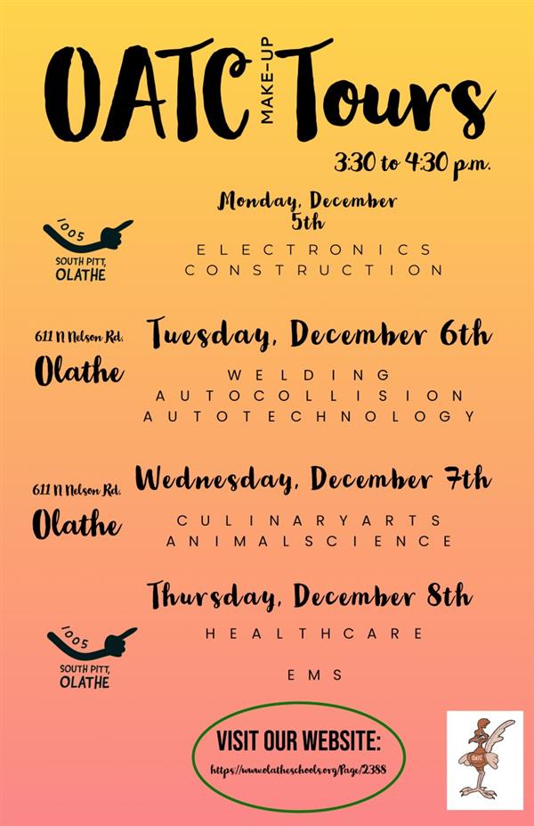 Visit OATC if you are interested in program placement next year